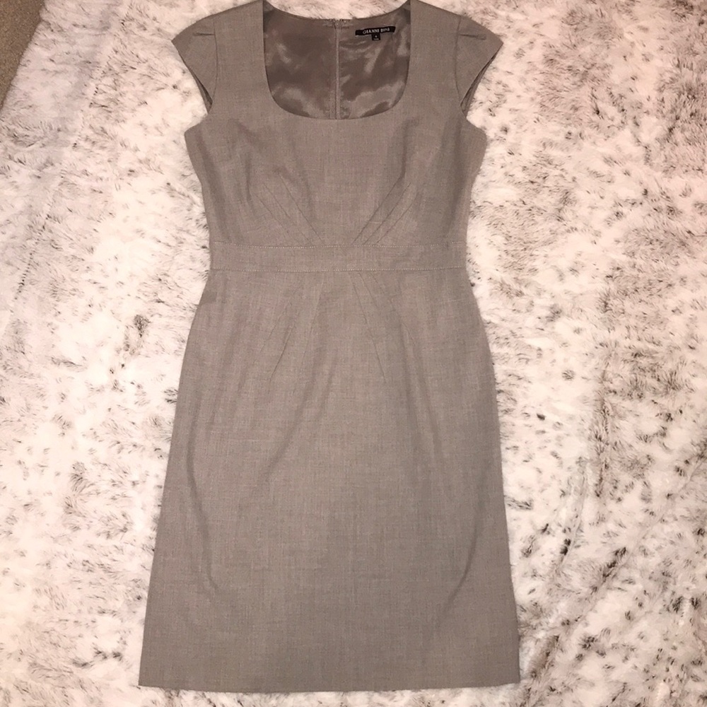 Gianni Bini Gray Cap Sleeve Dress